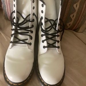 White Dr. Martens boots brand new!